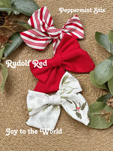 Very Merry {Sewn cotton bows}