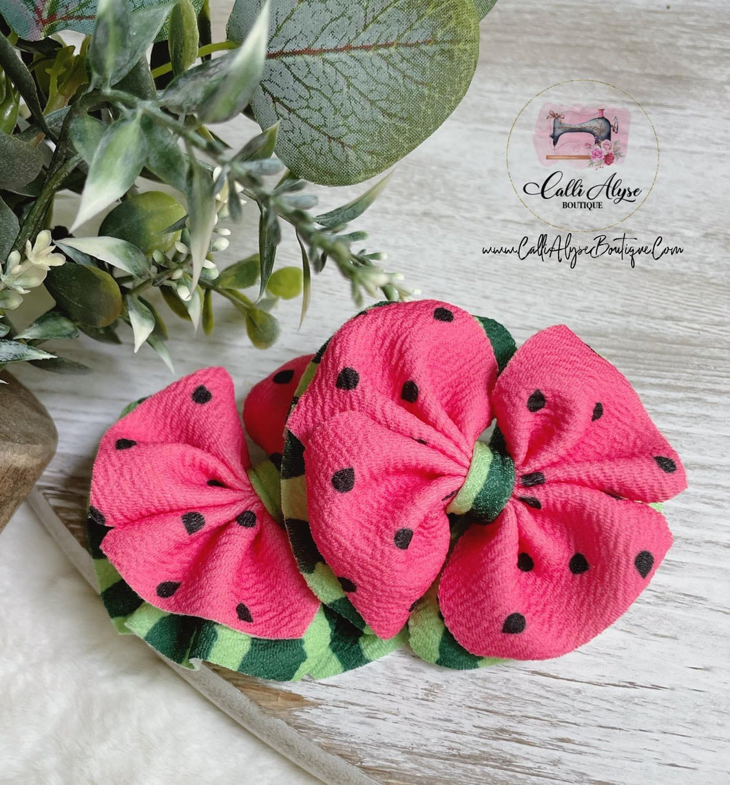 Sweet Watermelon {Blossom Bow} - Calli Alyse Boutique