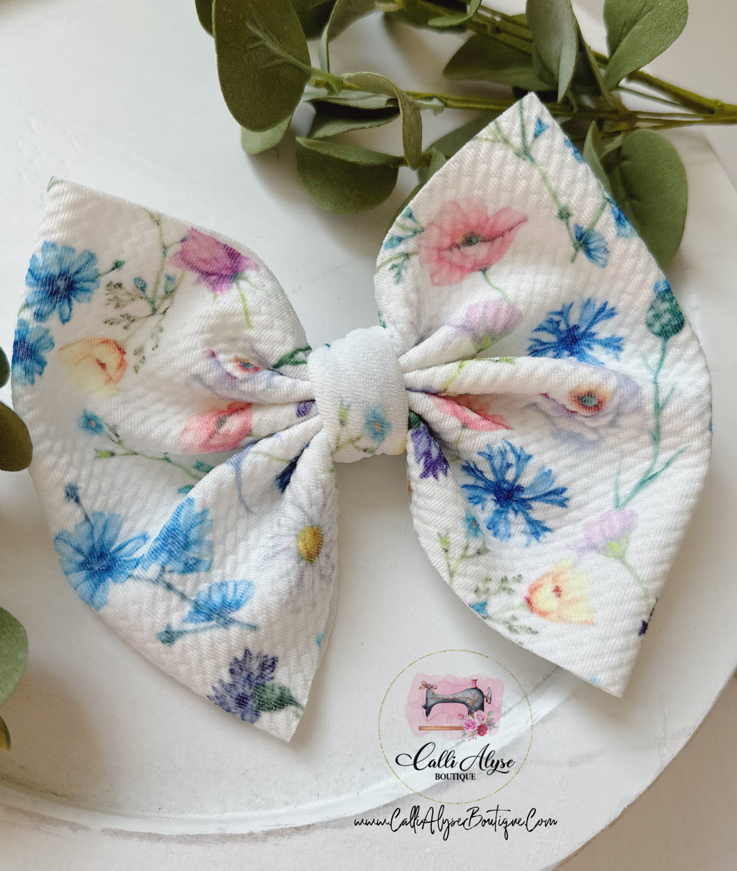 Endless Summer Floral {Bow} - Calli Alyse Boutique