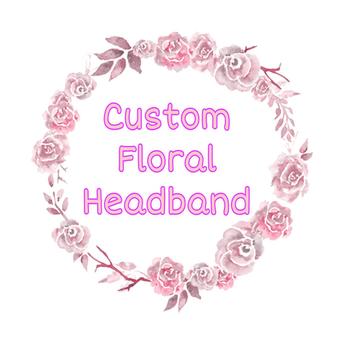 Custom Floral on Nylon Headband - Calli Alyse Boutique