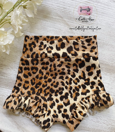 Leopard Ruffled Shorties - Calli Alyse Boutique