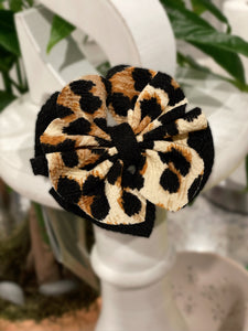 Leopard Blossom Bow - Calli Alyse Boutique