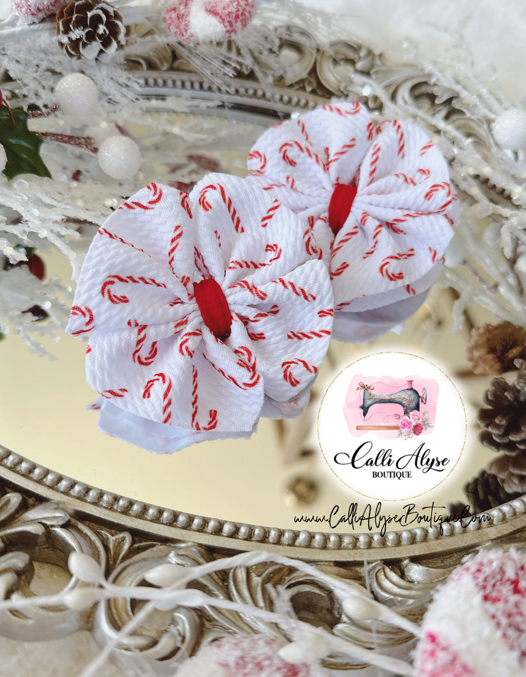 Candy Canes {Blossom Bow}